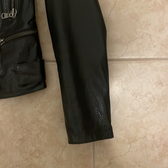 Hugo boss womens black leather jacket size small - Picture 6 of 9
